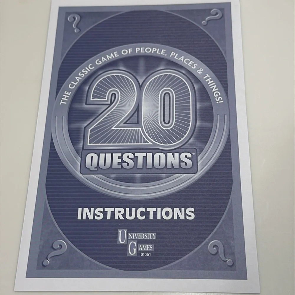 UNIVERSITY GAMES 20 Questions Board Game - Complete - NWOT